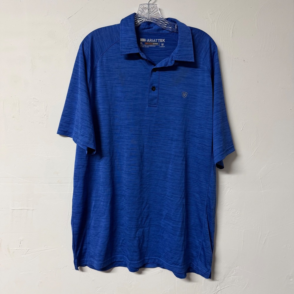 ARIATTEK Heat Series Mens Royal Blue Polo Shirt XL Short Sleeve Performance Golf
